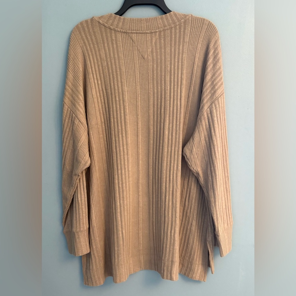 Andrew Marc Beige Ribbed Knit Sweater - Picture 6 of 6